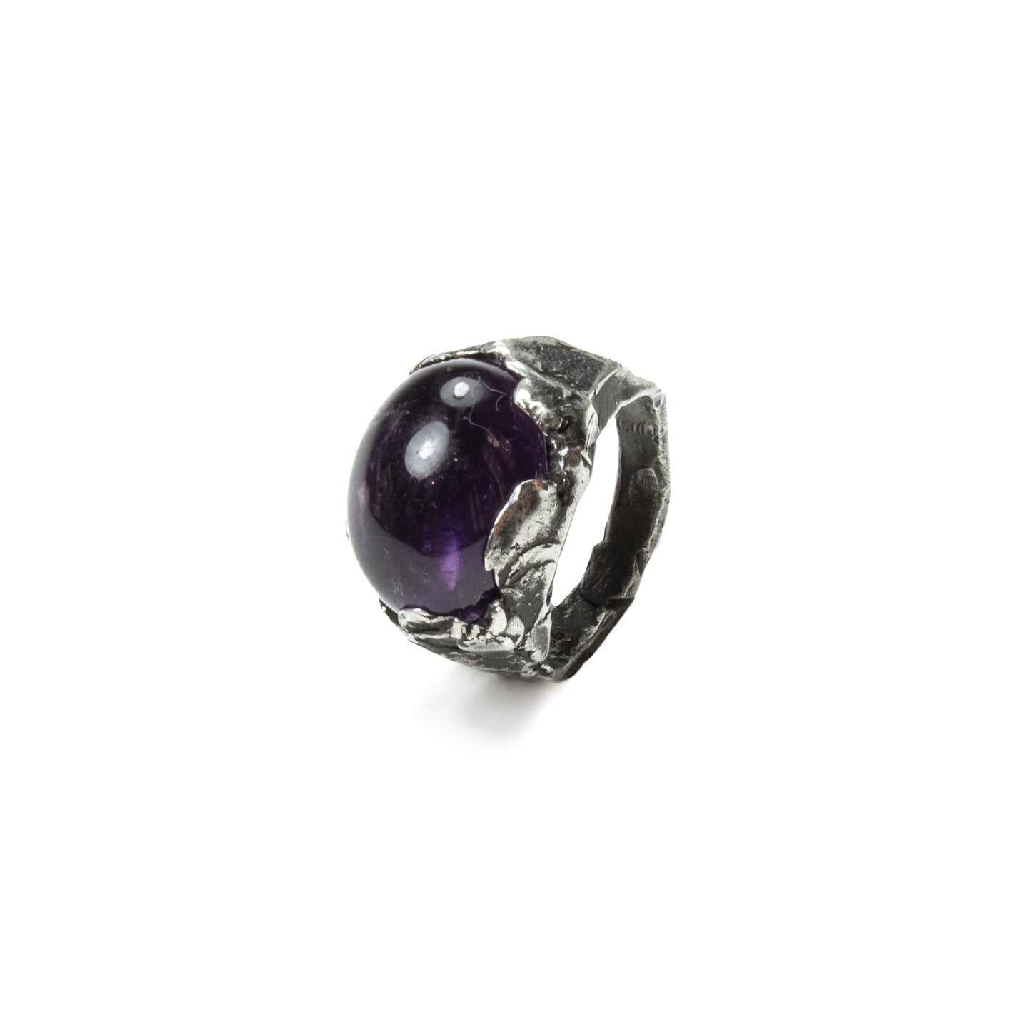 ANILLO NATURA PLATA Y AMATISTA #8032