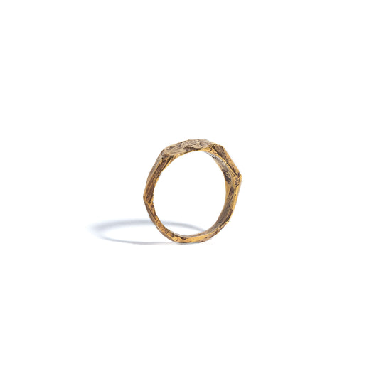 ANILLO NATURA PLATA CON BAÑO DE ORO #8008