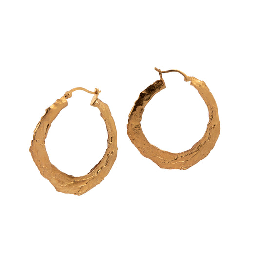 ARETES PLATA CON BAÑO EN ORO #3809