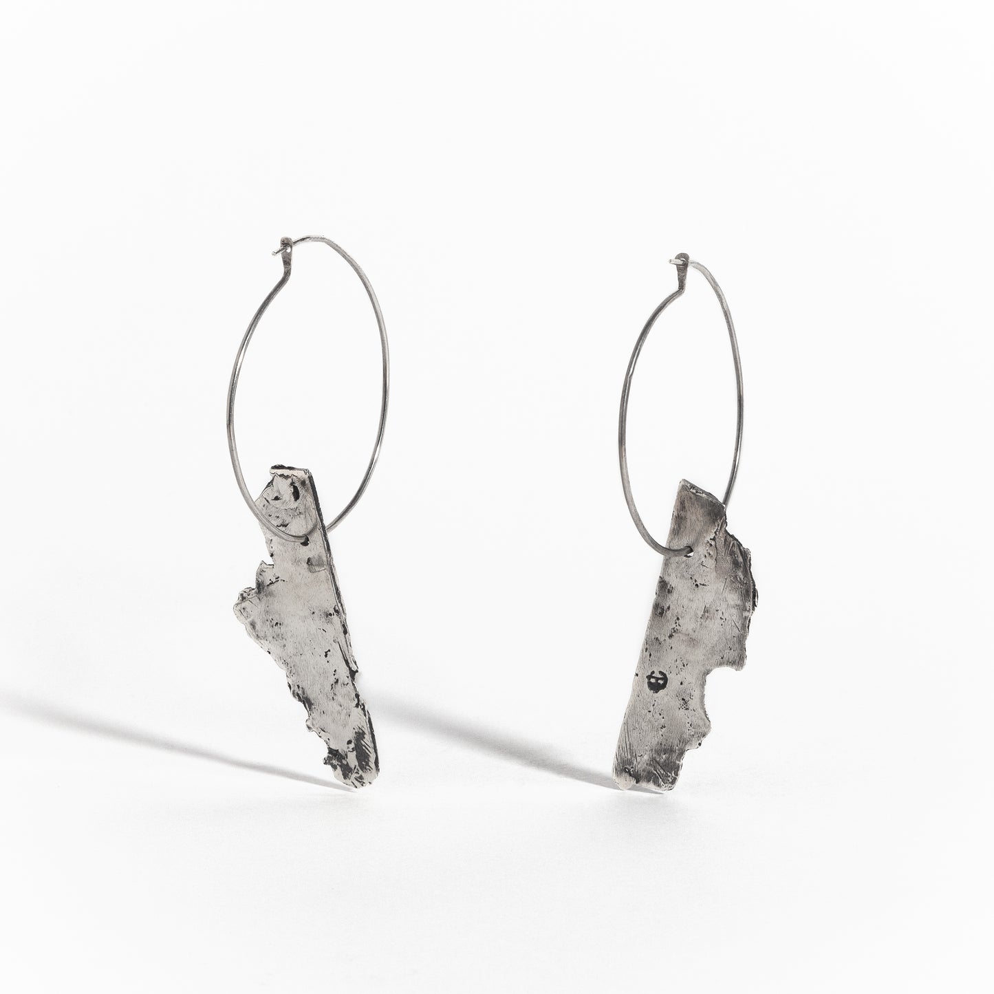 ARETES PLATA PÁTINA NEGRA #8073