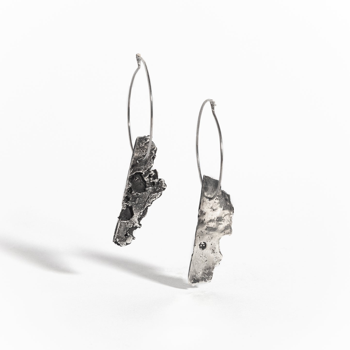 ARETES PLATA PÁTINA NEGRA #8073