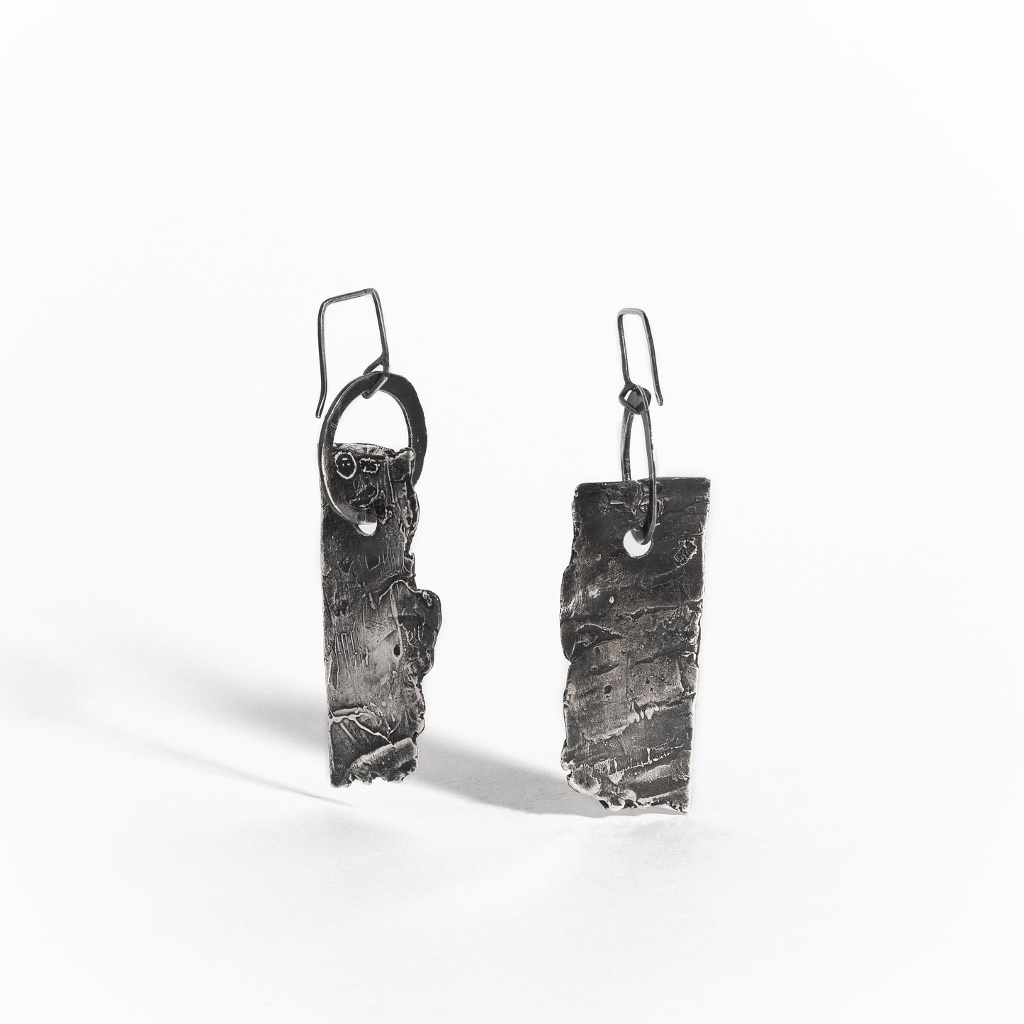 ARETES PLATA PÁTINA NEGRA #8075