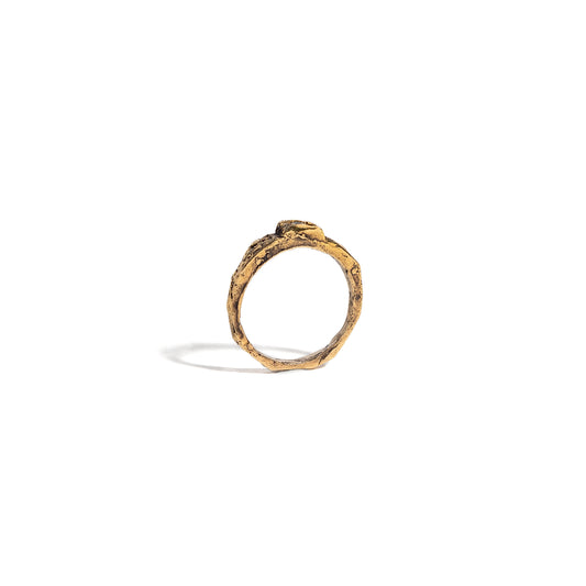 ANILLO PLATA CON BAÑO DE ORO Y ZAFIRO #8107