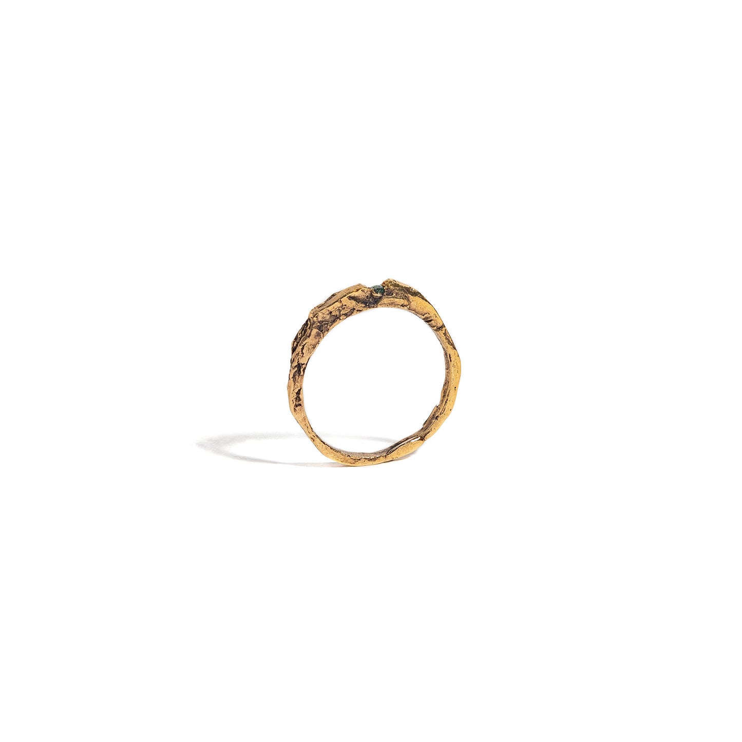 ANILLO PLATA CON BAÑO DE ORO Y PIEDRA #8119
