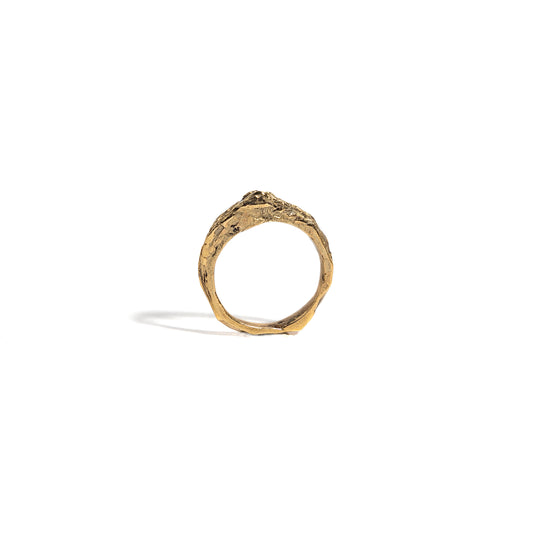 ANILLO PLATA CON BAÑO DE ORO #8112