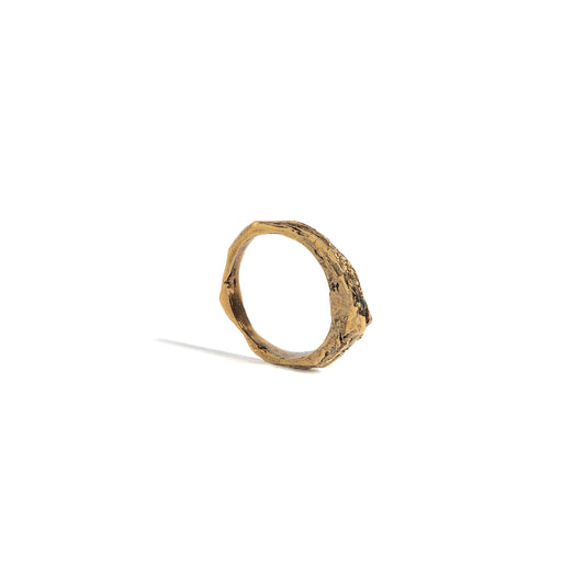 ANILLO PLATA CON BAÑO DE ORO #8112