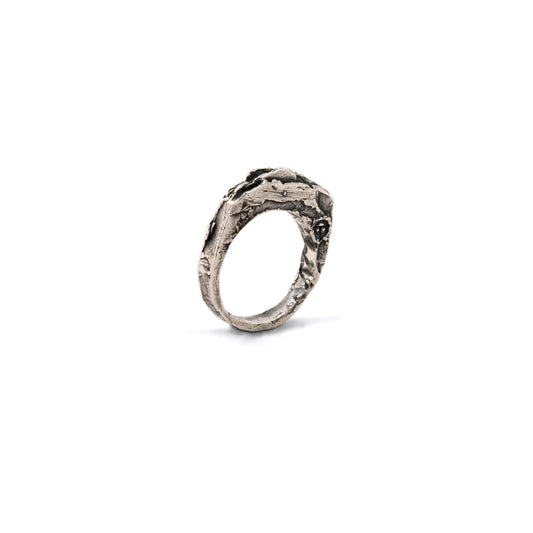 ANILLO PLATA CON PÁTINA NEGRA #8147