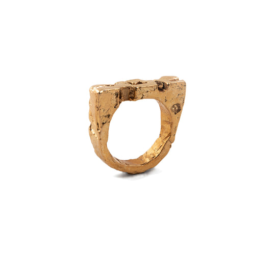 ANILLO PLATA CON BAÑO DE ORO #8153