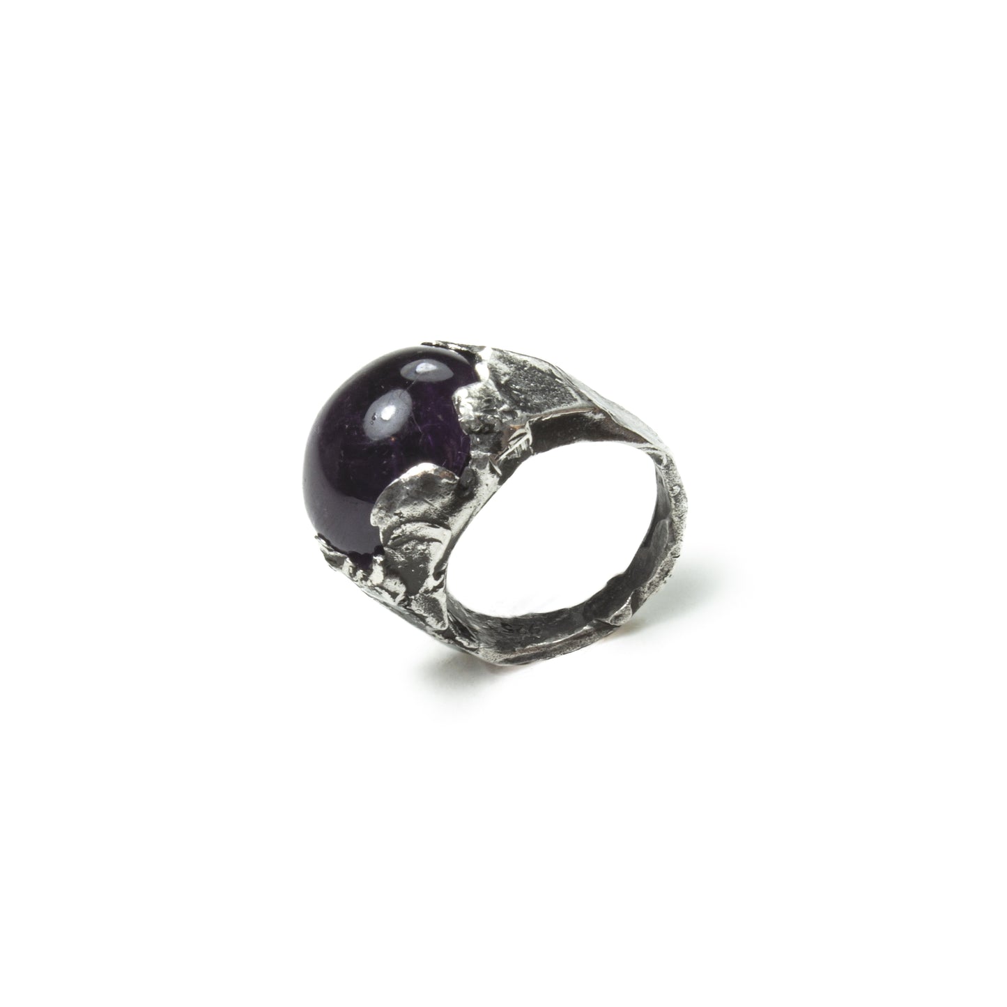 ANILLO NATURA PLATA Y AMATISTA #8032