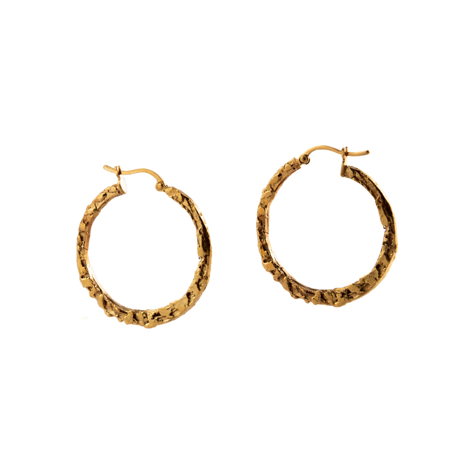 ARETES PLATA CON BAÑO EN ORO #8097