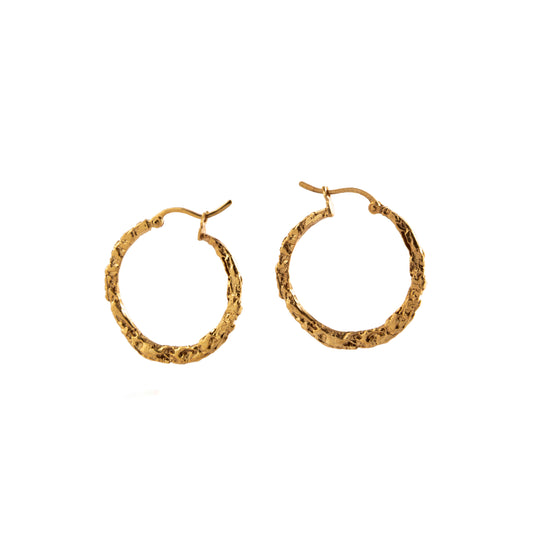 ARETES PLATA CON BAÑO EN ORO #8098