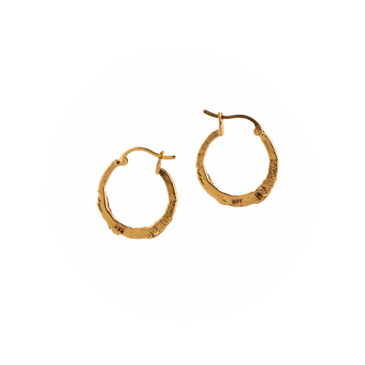 ARETES PLATA CON BAÑO EN ORO #8099
