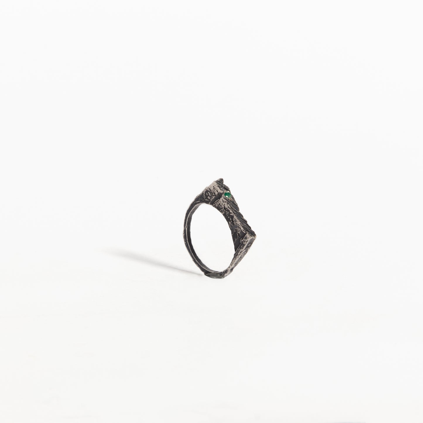 ANILLO PLATA Y ESMERALDA #8079