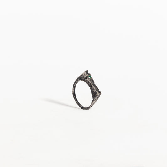 ANILLO PLATA Y ESMERALDA #8079