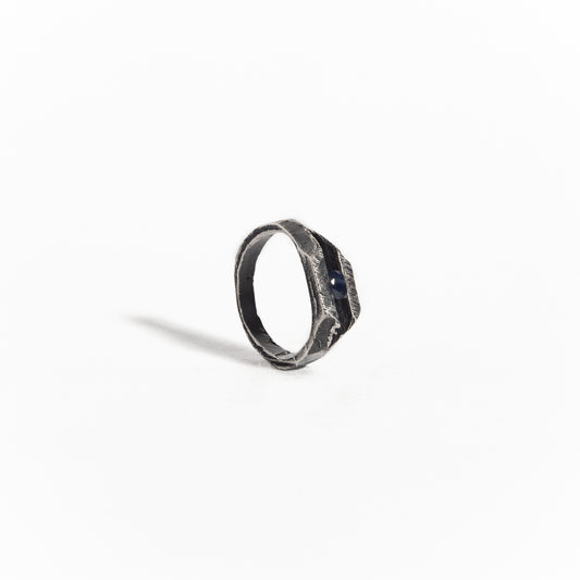 ANILLO PLATA Y ZAFIRO #8080