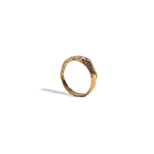 ANILLO NATURA PLATA CON BAÑO DE ORO #8008