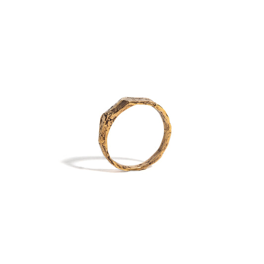 ANILLO PLATA CON BAÑO DE ORO #8120